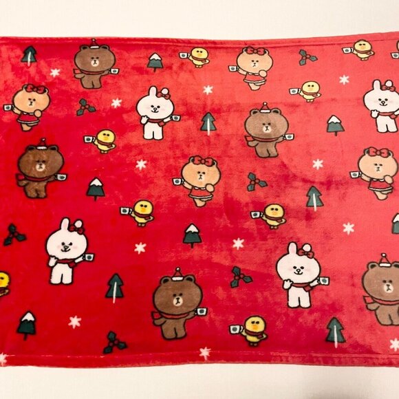 Starbucks Line Friends Brown Limited Edition Holiday Blanket 40 x 26 Inch - Picture 3 of 16